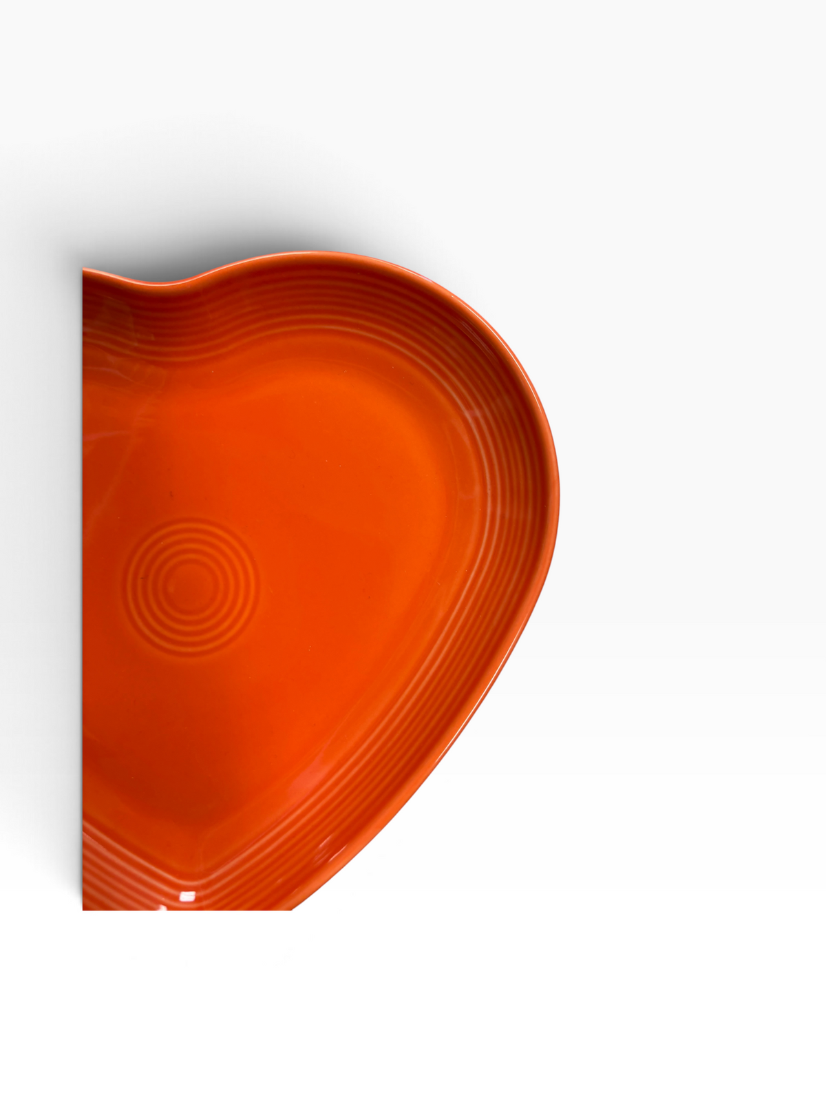 Fiesta Poppy Heart Plate Heart Shaped Plate 9"