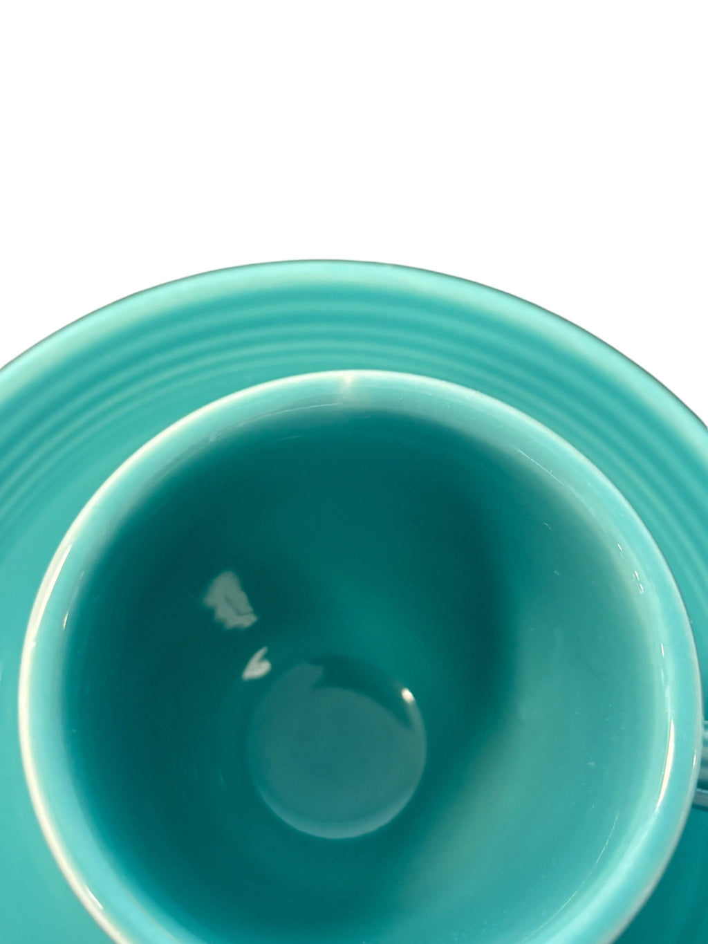 Fiesta Turquoise Stick Handle Demitasse AD Cup & Saucer