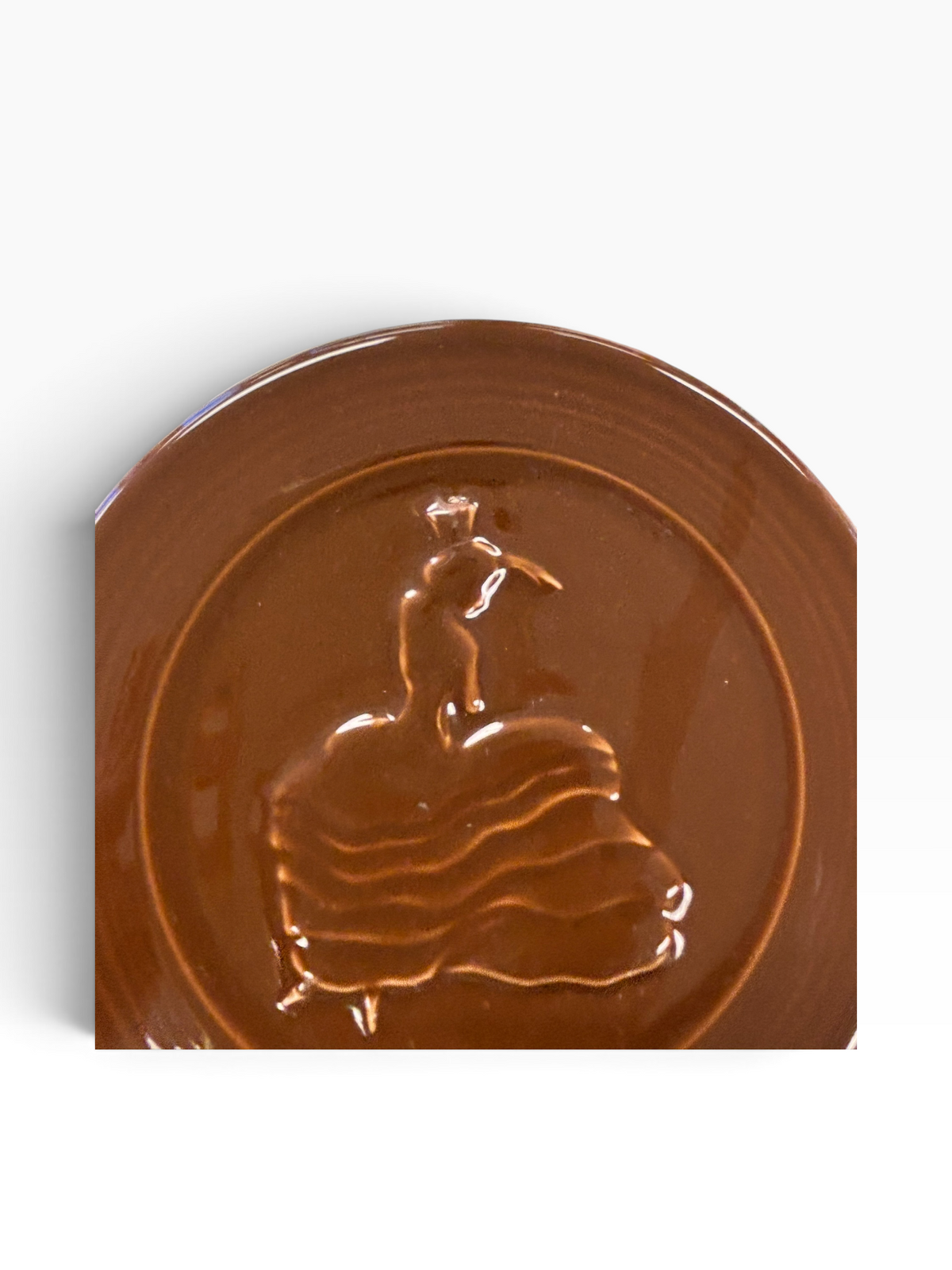 Fiesta Chocolate Dancing Lady Trivet 6" Retired Hot Plate