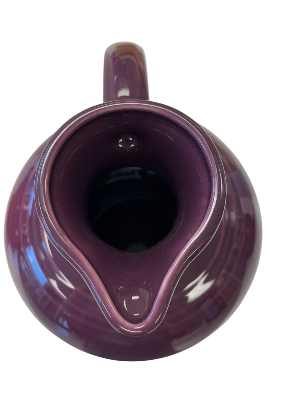 This is a Fiesta Fiestware small 60 Ounce Carafe in heather. Lead-free Post 1986 Retired color retired shape
