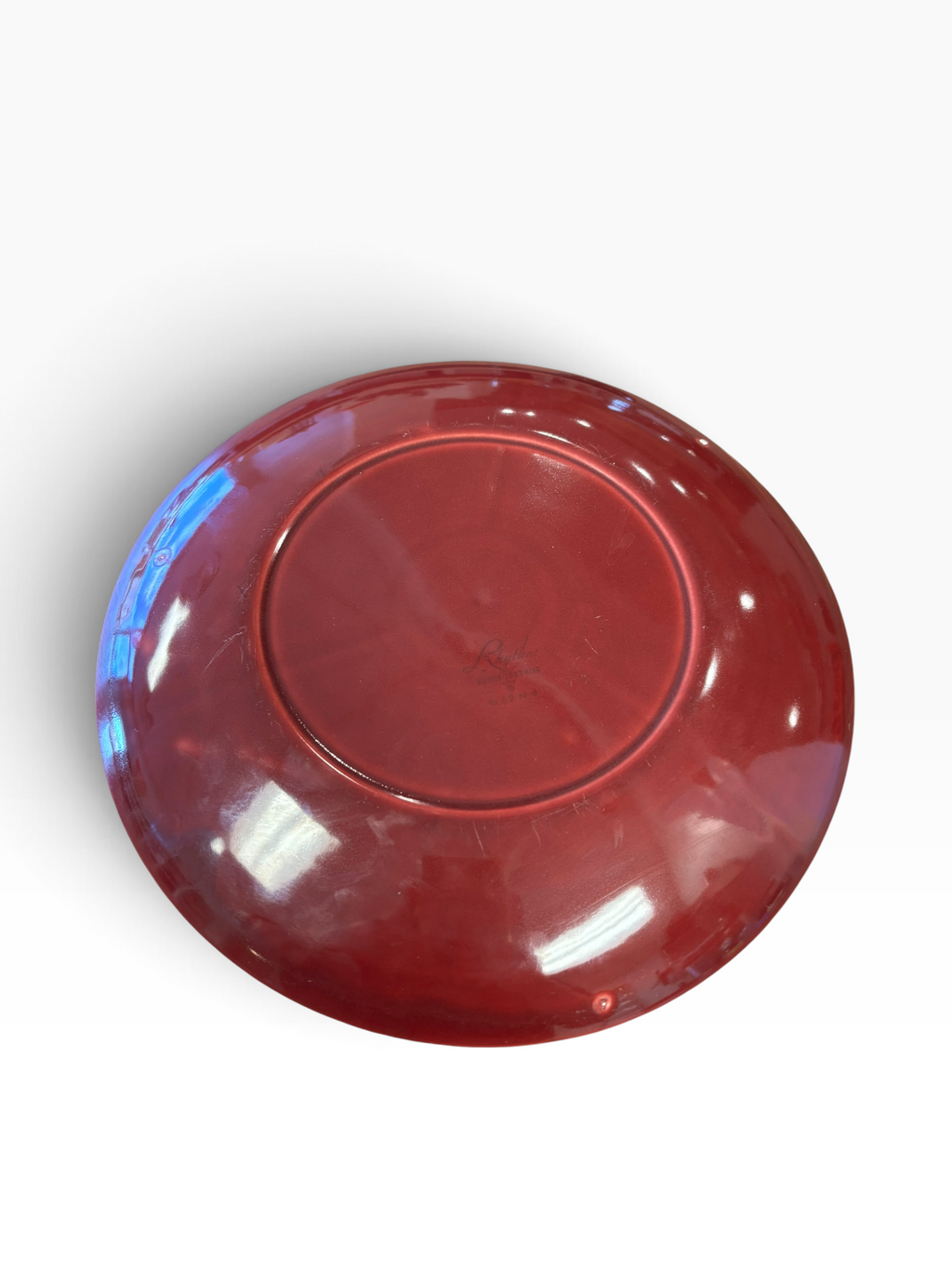 Homer Laughlin Rhythm Burgundy Maroon Snack Plate HTF