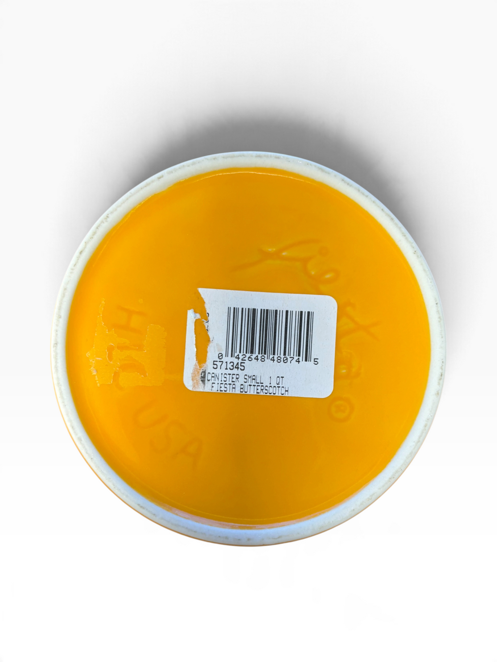 Fiesta Butterscotch Small Canister 1 Quart Canister NWT