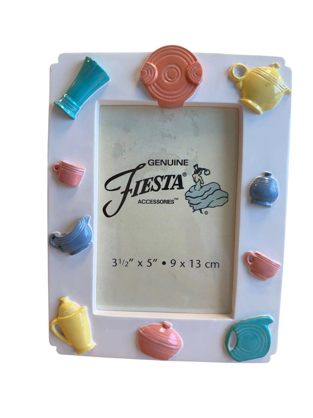 Fiesta Weston Gallery 3 1/2" x 5" White Picture Frame With Icons