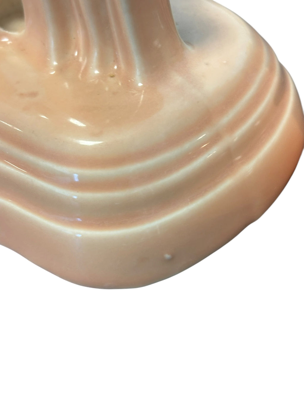This is a Fiesta Fiestaware retired pyramid candle holder pair in Apricot. Lead-free Post 1986 Retired Color Retired Shape
