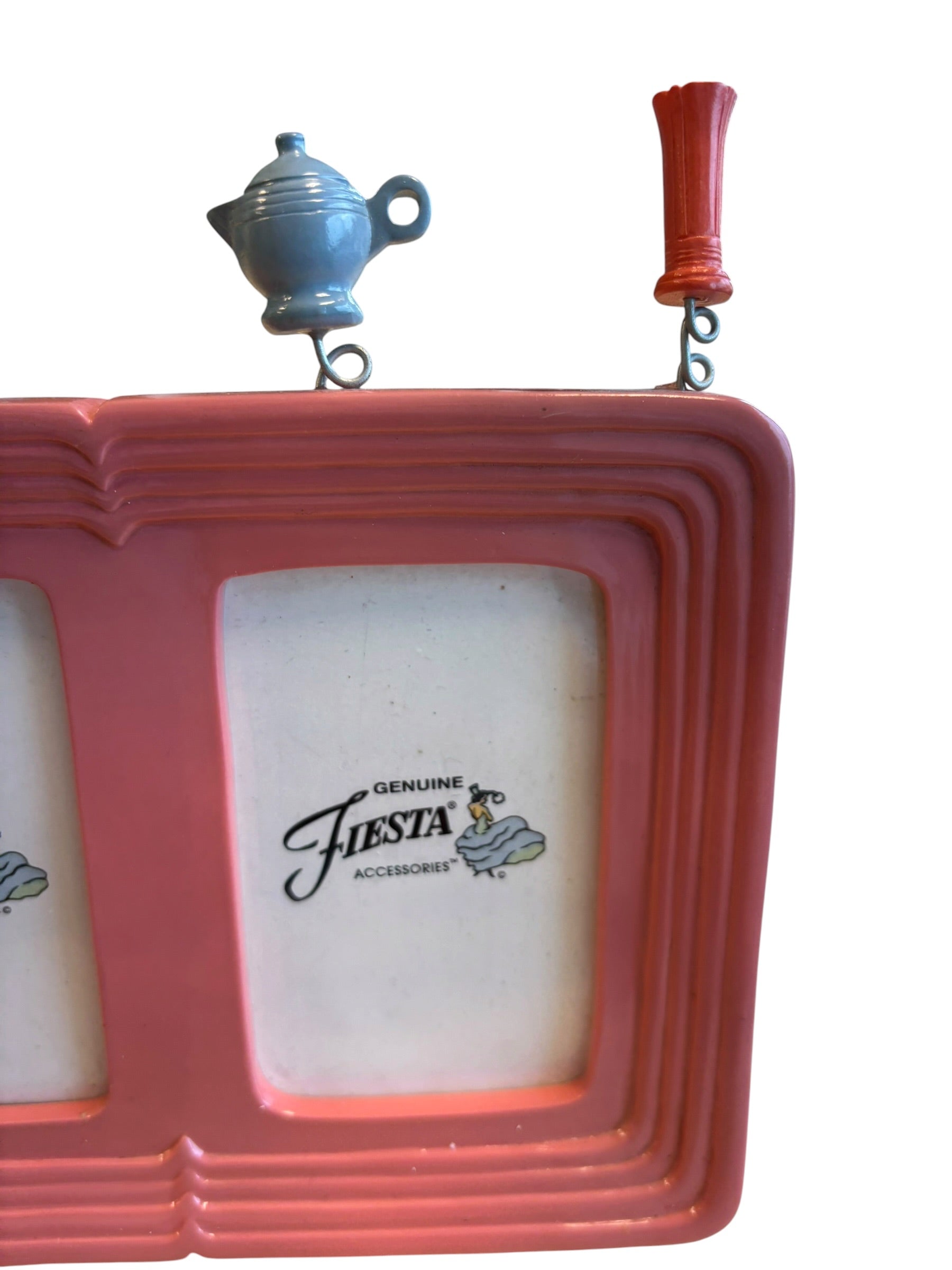 Fiesta Weston Gallery 5" x 6 1/2" Rose Double Picture Frame With Icons On Wires