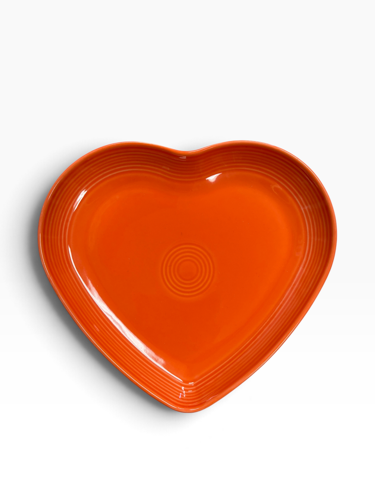 Fiesta Poppy Heart Plate Heart Shaped Plate 9"