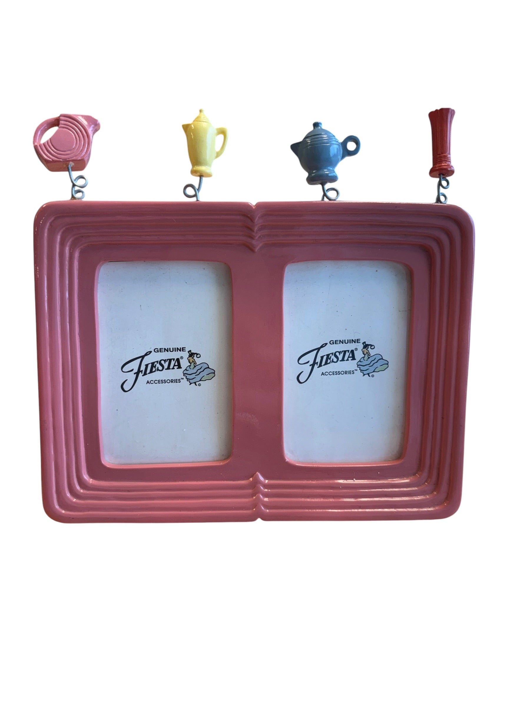 Fiesta Weston Gallery 5" x 6 1/2" Rose Double Picture Frame With Icons On Wires