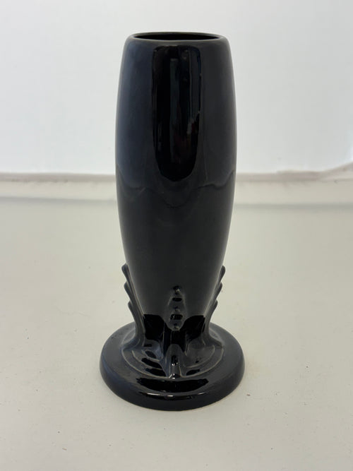 This is a Fiesta Fiestaware Bud vase in Black. lead-free, Post 1986, vase Retired Color
