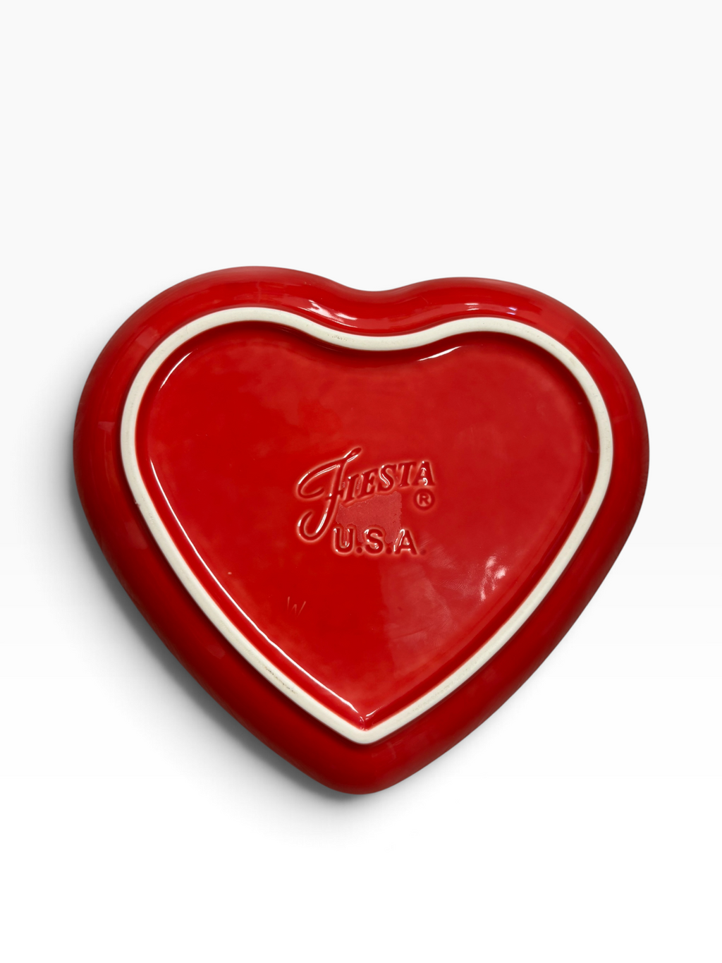 Fiesta Scarlet Heart Plate Heart Shaped Plate 9"