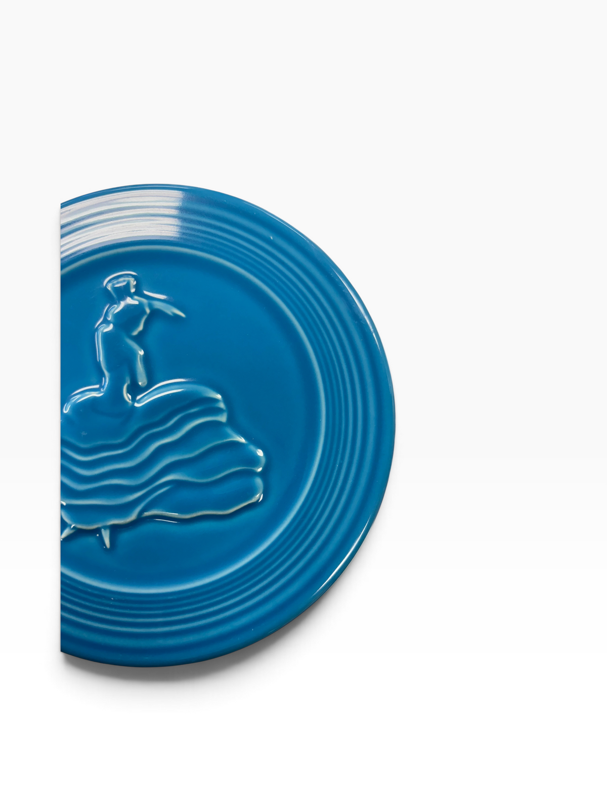 Fiesta Peacock Dancing Lady Trivet 6" Retired Hot Plate