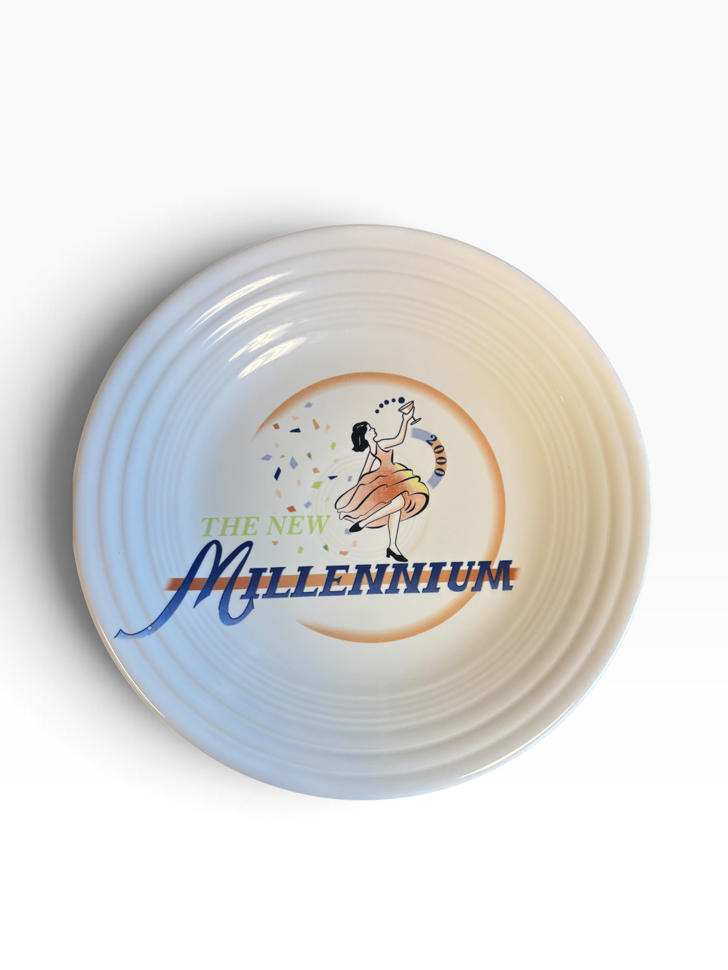 Fiesta Millennium 2000 The New Millennium Luncheon Plate 9" on White