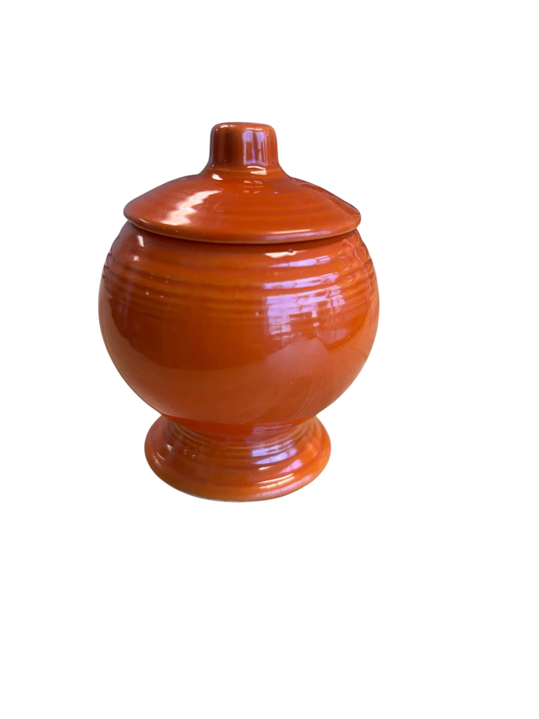 Vintage Fiesta Red Mustard Jar
