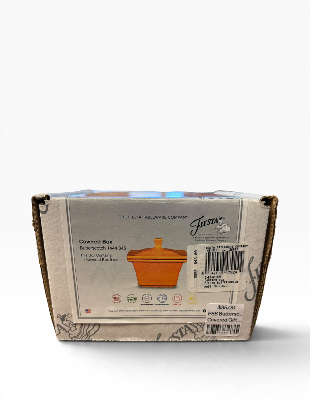 Fiesta Butterscotch Covered Gift Box NWT