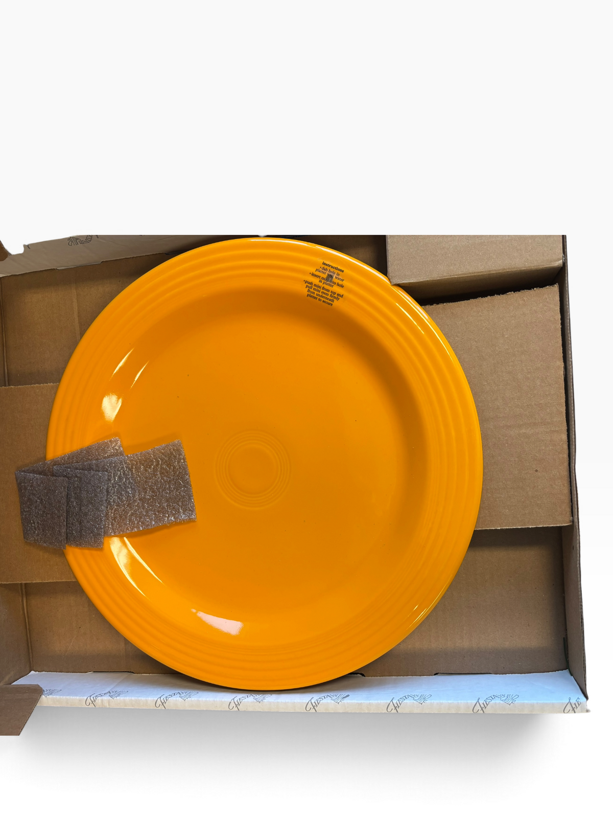 Fiesta Butterscotch Nora Fleming Dancing Lady Mini Butterscotch Round Platter 14 3/4" NIB