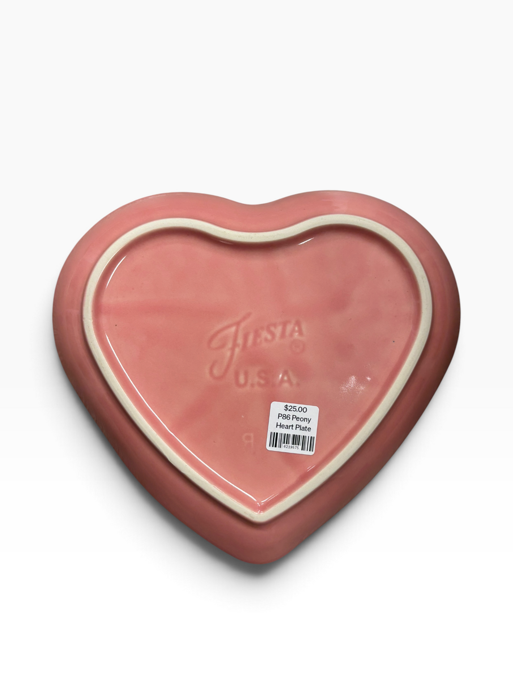 Fiesta Peony Heart Plate Heart Shaped Plate 9"