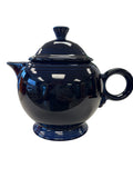 This is a Fiesta Fiestaware Five-cup 5-cup Ring Handled Tea Pot with Lid in Cobalt. lead-free, Post 1986, Retired Color Retired Shape
