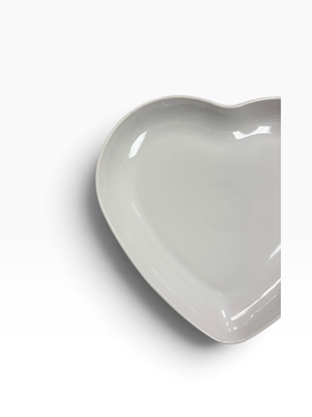 Fiesta White Heart Plate Heart Shaped Plate 9"