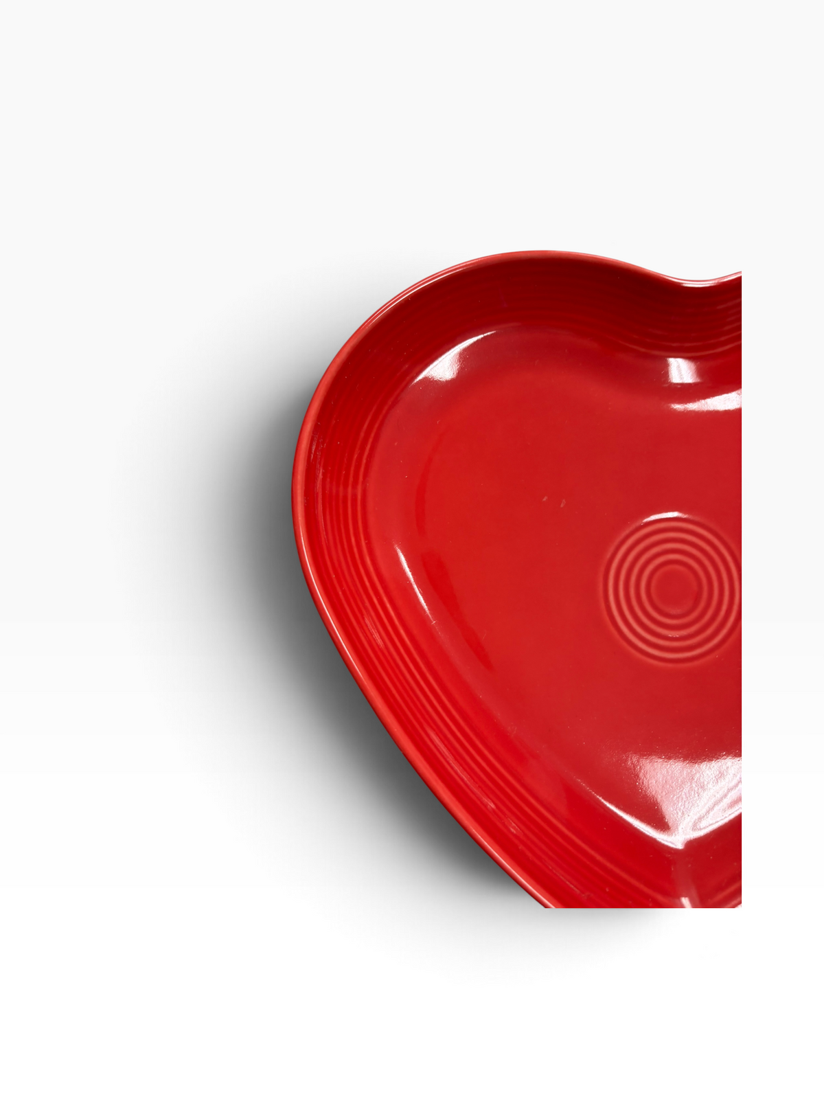 Fiesta Scarlet Heart Plate Heart Shaped Plate 9"