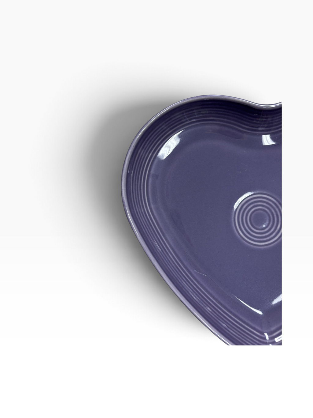 Fiesta Lavender Heart Plate Heart Shaped Plate 9" Limited HTF - Imperfect