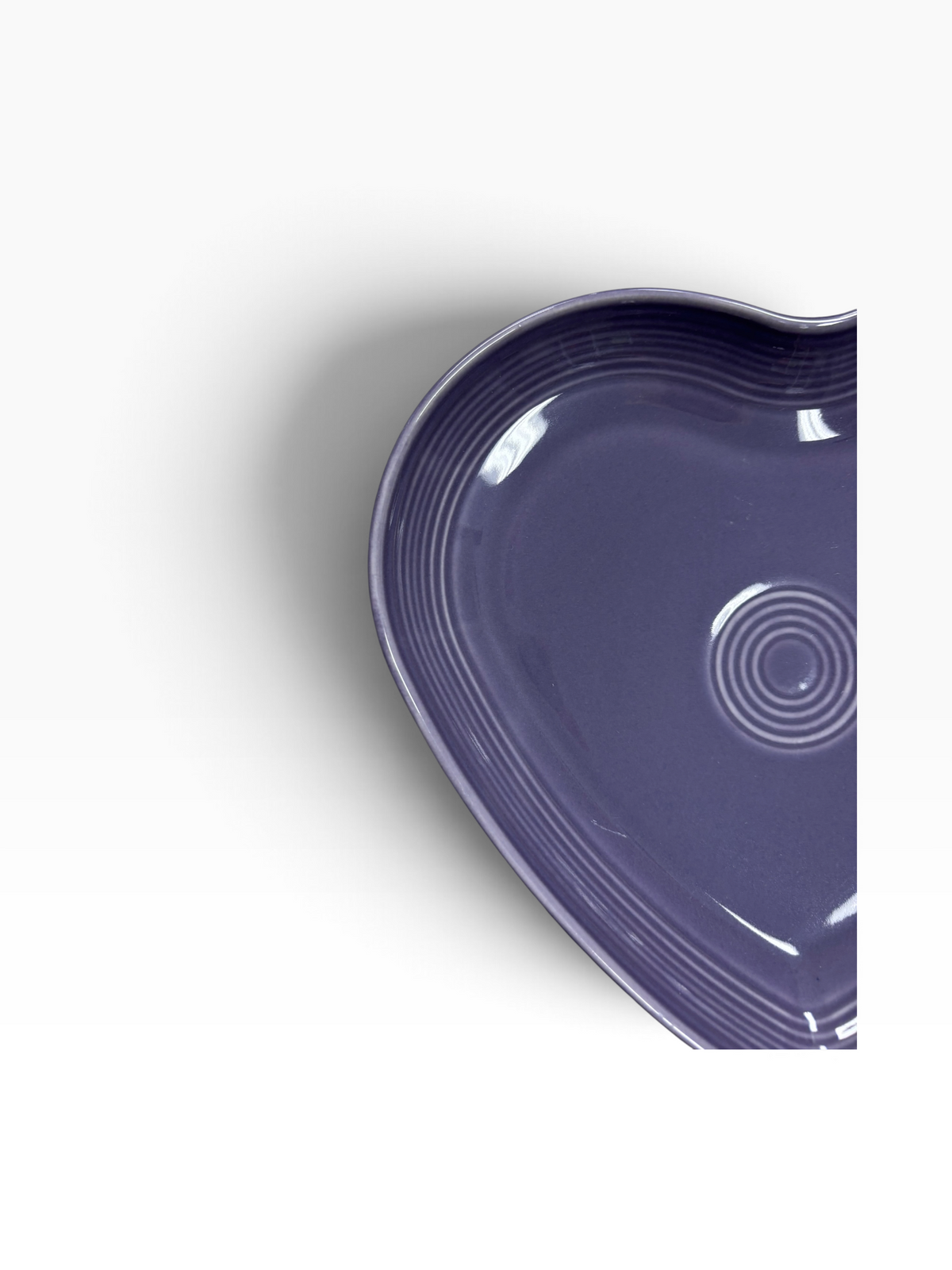 Fiesta Lavender Heart Plate Heart Shaped Plate 9" Limited HTF - Imperfect