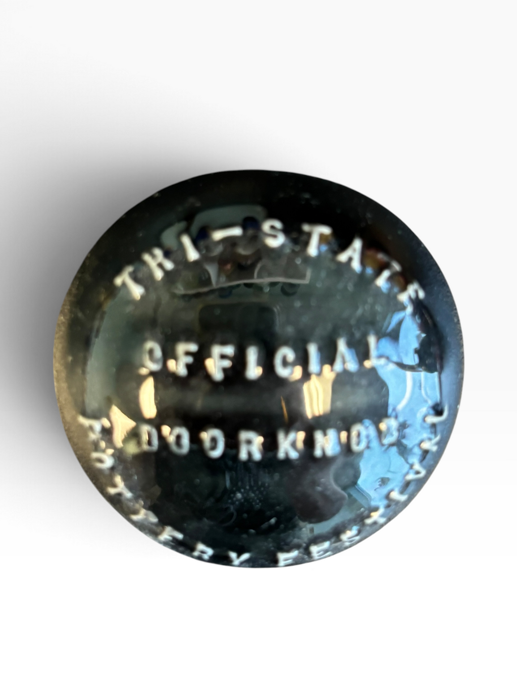Tri-State Pottery Festival Official Doorknob in Fiesta Black | HLC Toss Game