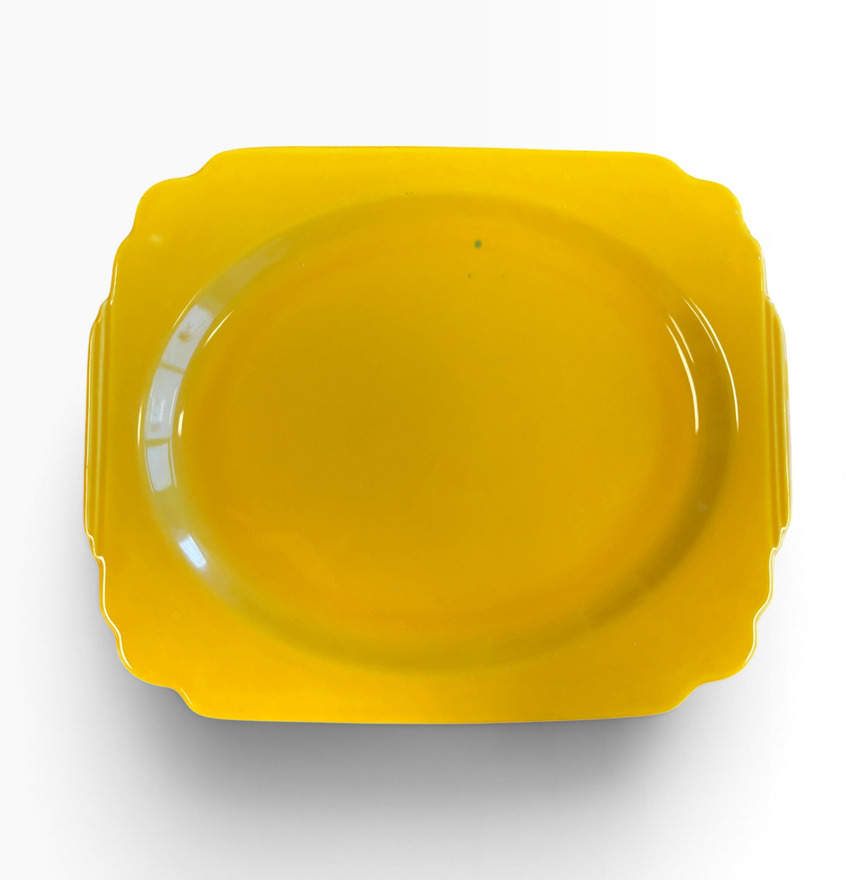Vintage Riviera Rectangle Small Platter 11 1/2" Oval Well - Harlequin Yellow