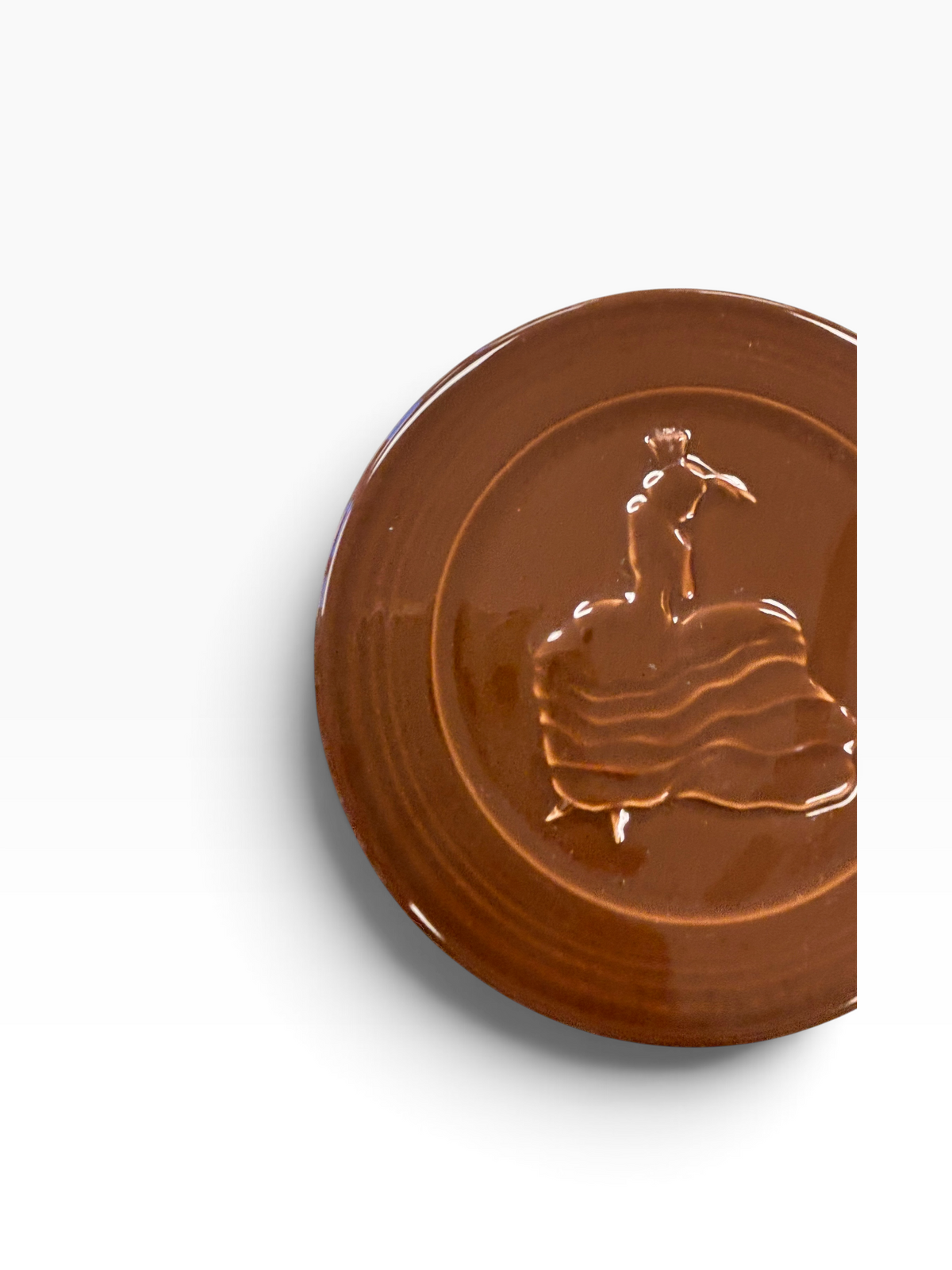 Fiesta Chocolate Dancing Lady Trivet 6" Retired Hot Plate