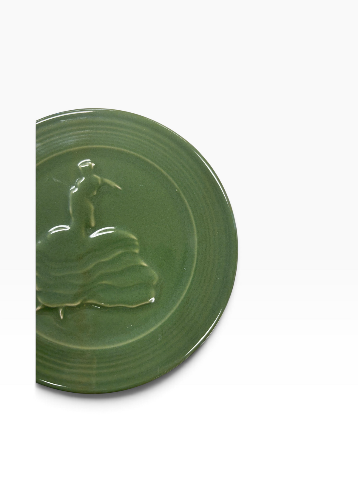 Fiesta Sage Dancing Lady Trivet 6" Retired Hot Plate