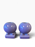 Fiesta Lilac Round Bulb Candle Holder Pair HTF