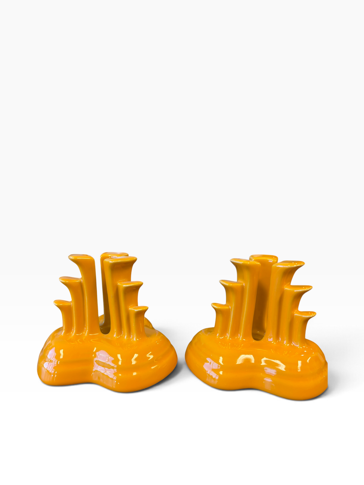 Fiesta Butterscotch Pyramid Candle Holder Pair 131/400