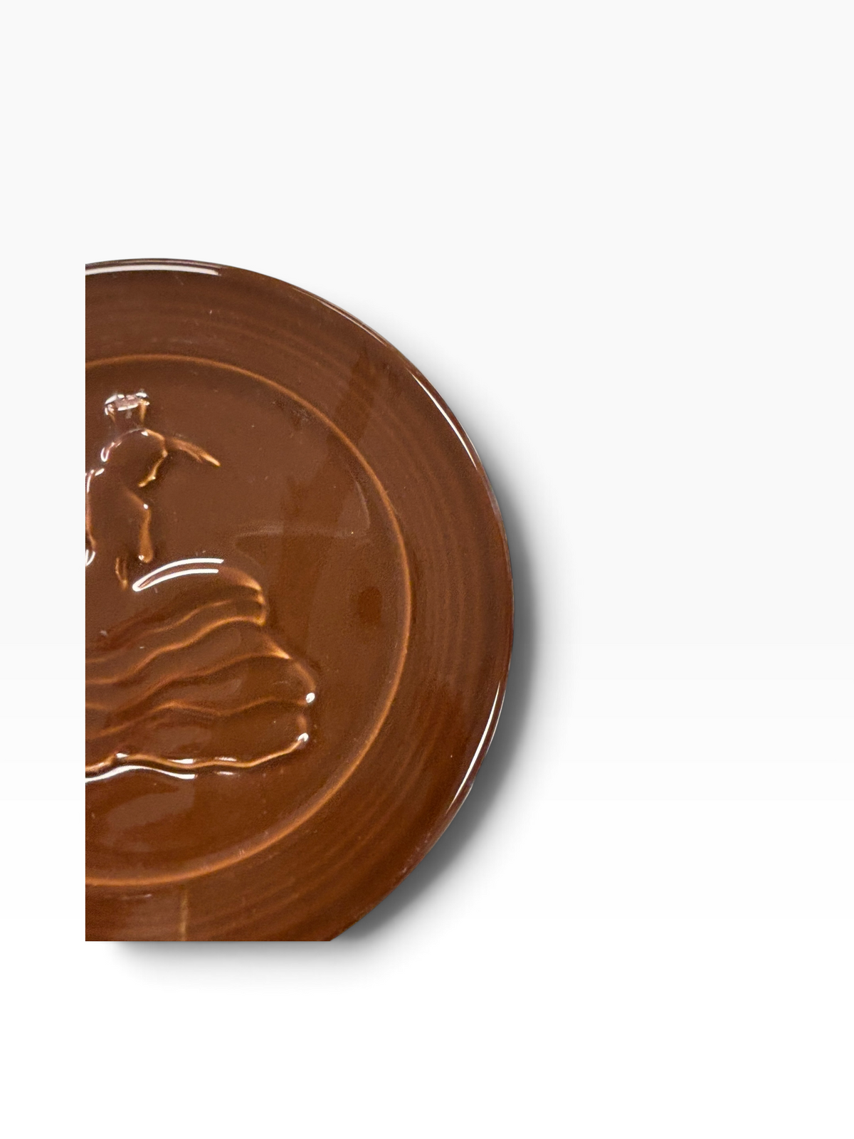 Fiesta Chocolate Dancing Lady Trivet 6" Retired Hot Plate