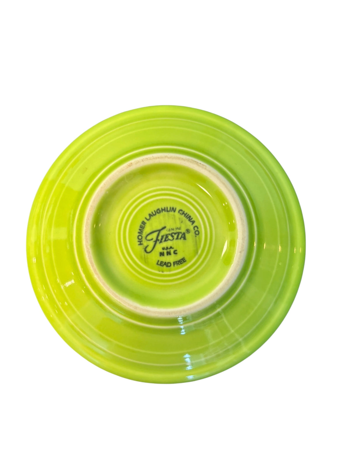 This is a Fiesta Fiestaware After Dinner AD Stick Handled Demitasse Demi Cup and Saucer Set in Chartreuse. lead-free, Post 1986, Retired Color Retired Shape Perfect for Espresso
