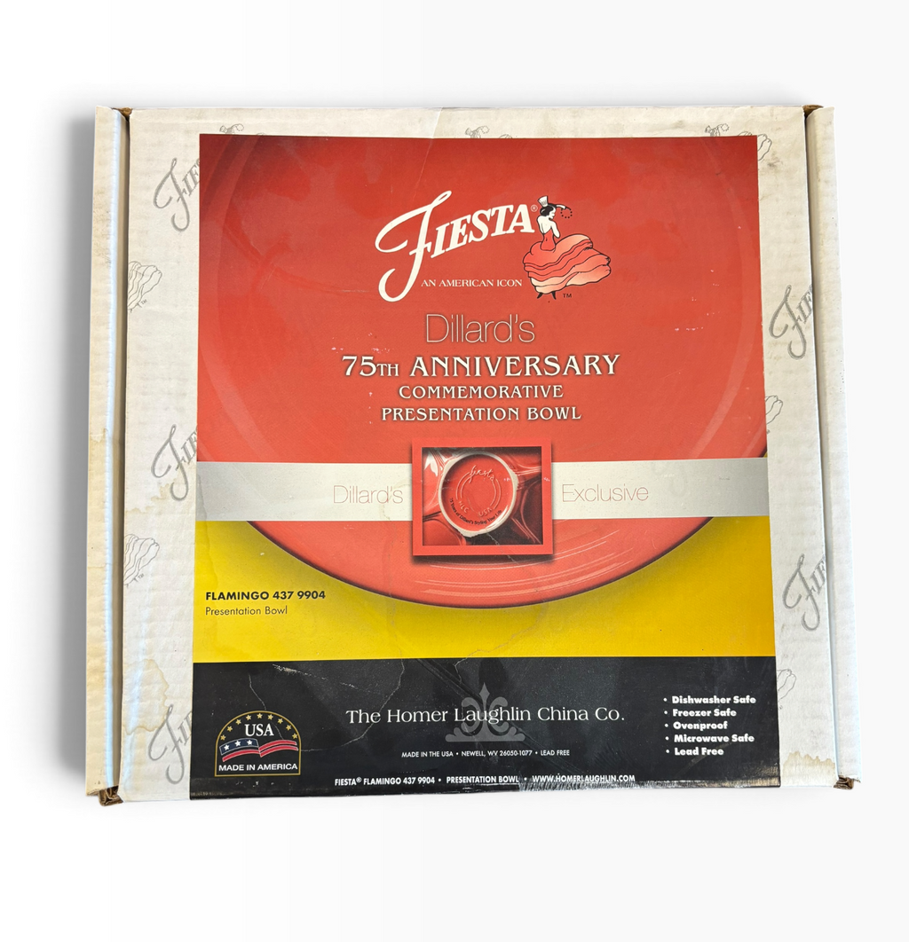 Fiesta Flamingo Presentation Bowl NIB 11.5" Dillard's Exclusive HTF Original Receipt