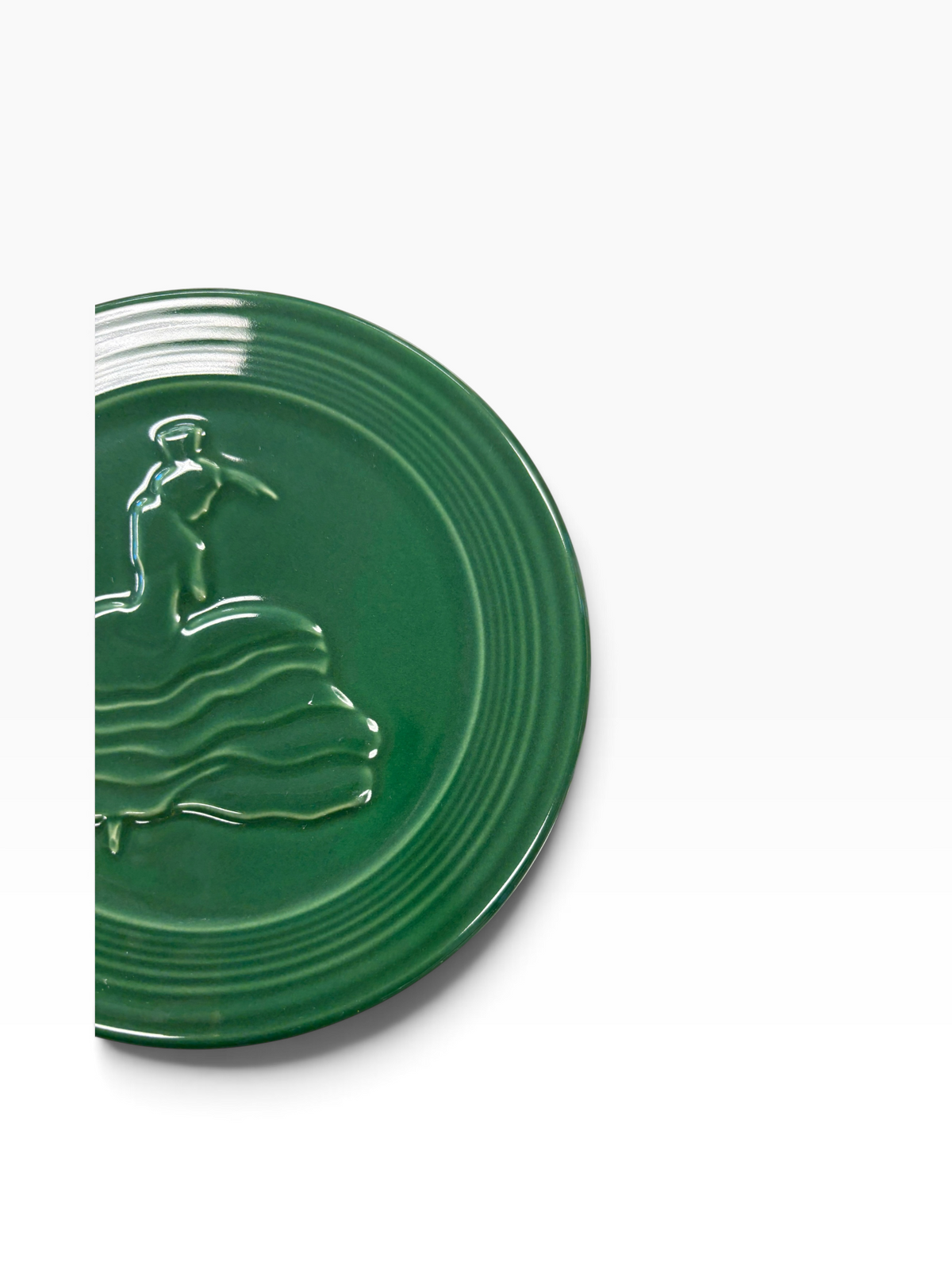 Fiesta Jade Dancing Lady Trivet 6" Retired Hot Plate