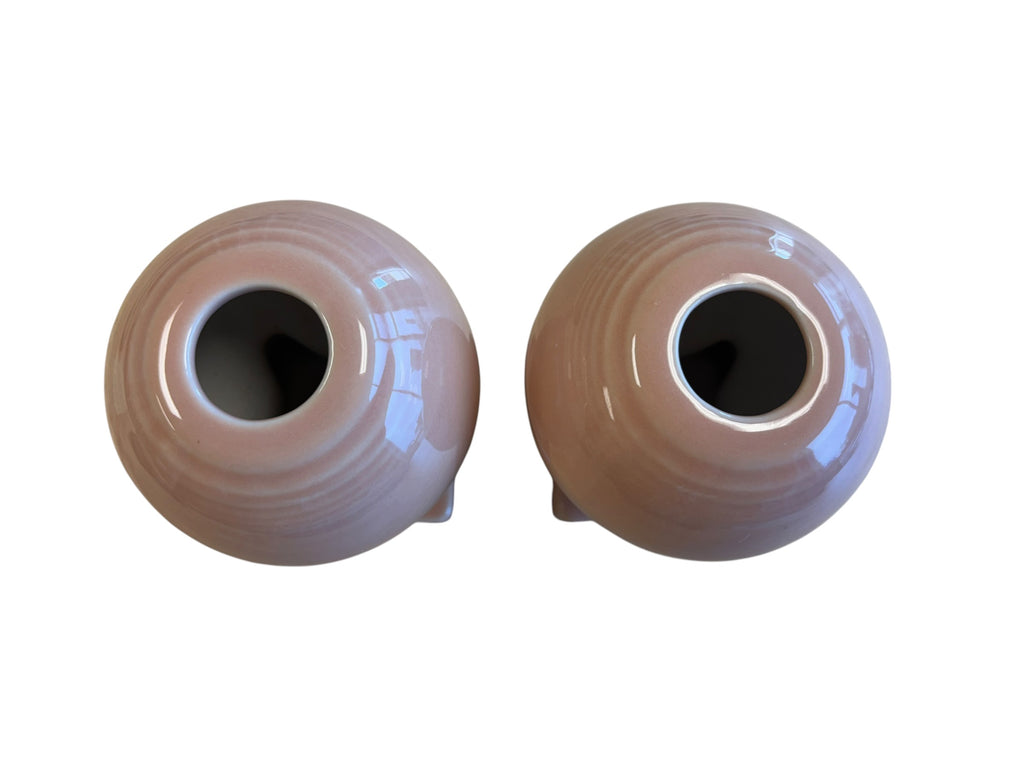 Fiesta Apricot Round Bulb Candle Holder Pair