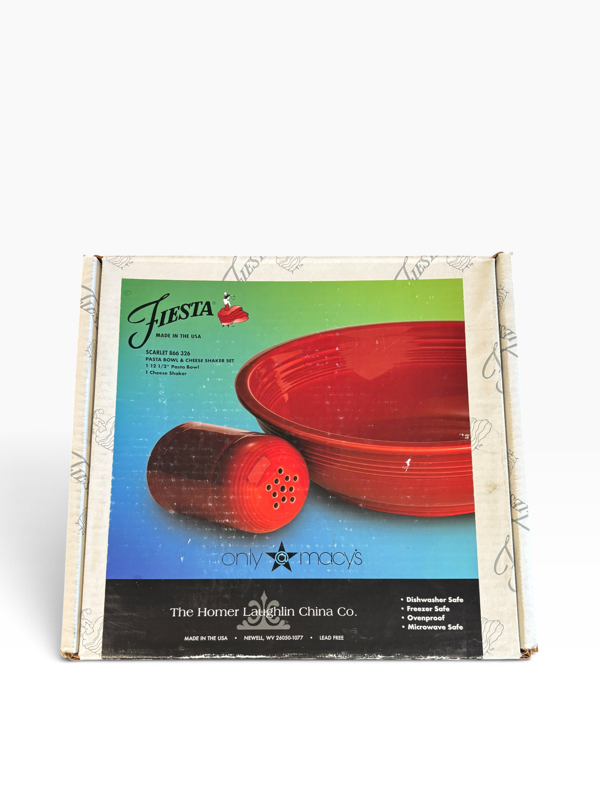 Fiesta Scarlet Pasta Bowl and Cheese Shaker Set NIB