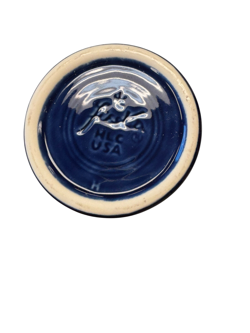 This is a Fiesta Fiestaware Small Flared Vase in Cobalt. 8" tall. lead-free, Post 1986, Retired Shape Retired Color

