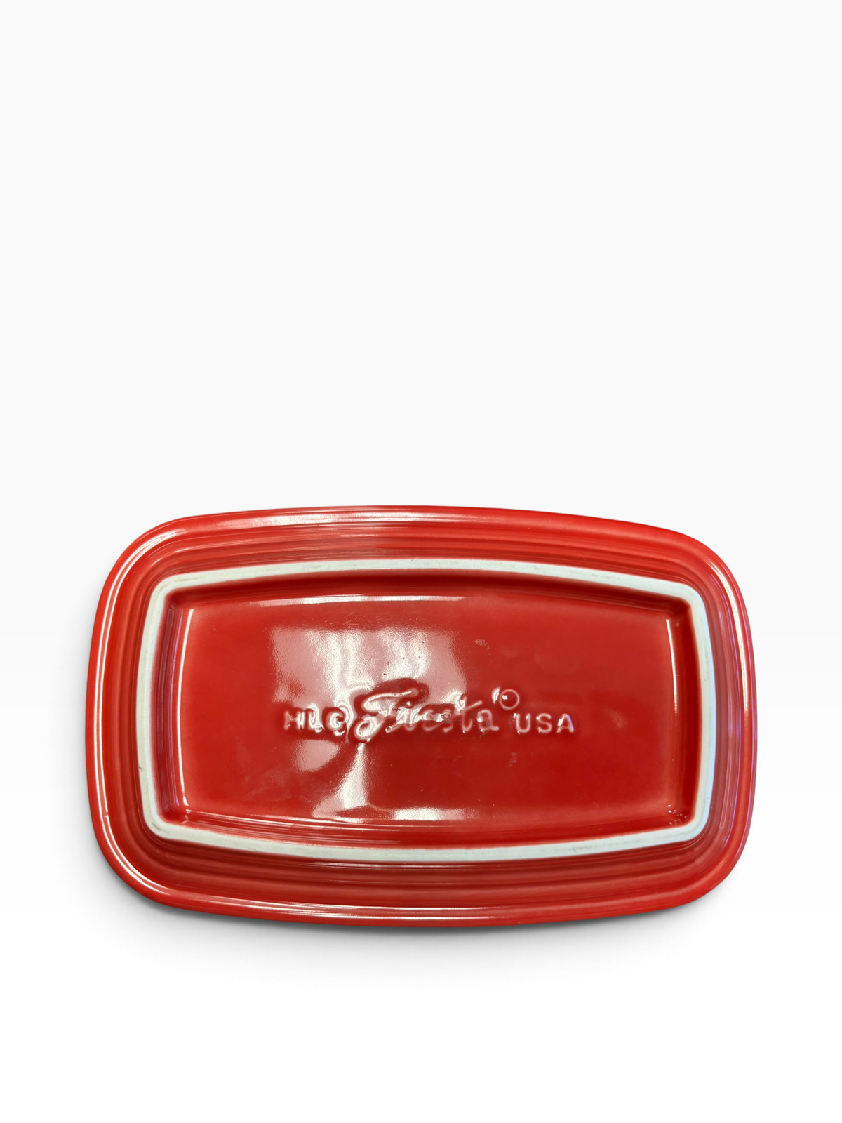 Fiesta Scarlet Covered Butter Dish Extra Large XL