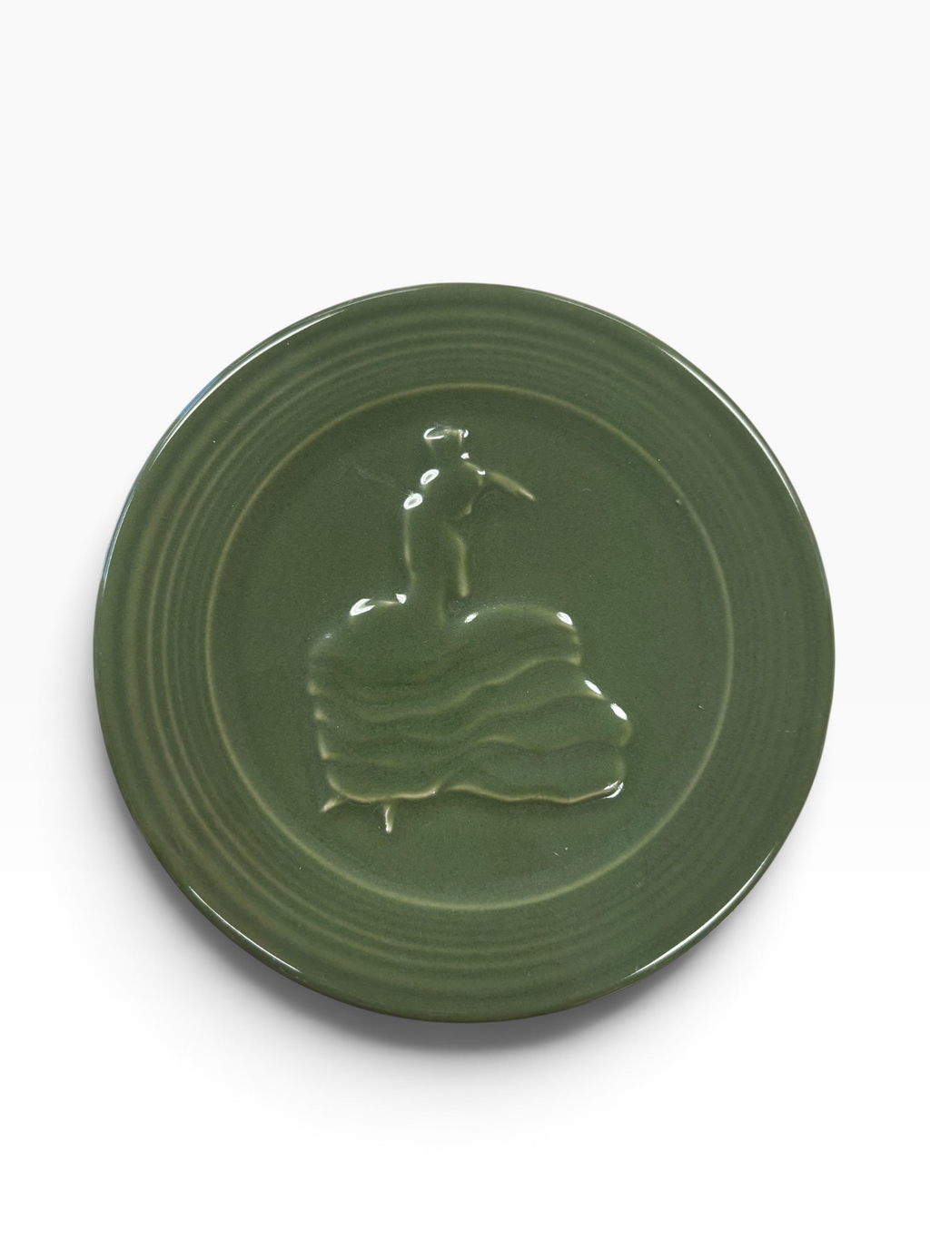 Fiesta Sage Dancing Lady Trivet 6" Retired Hot Plate