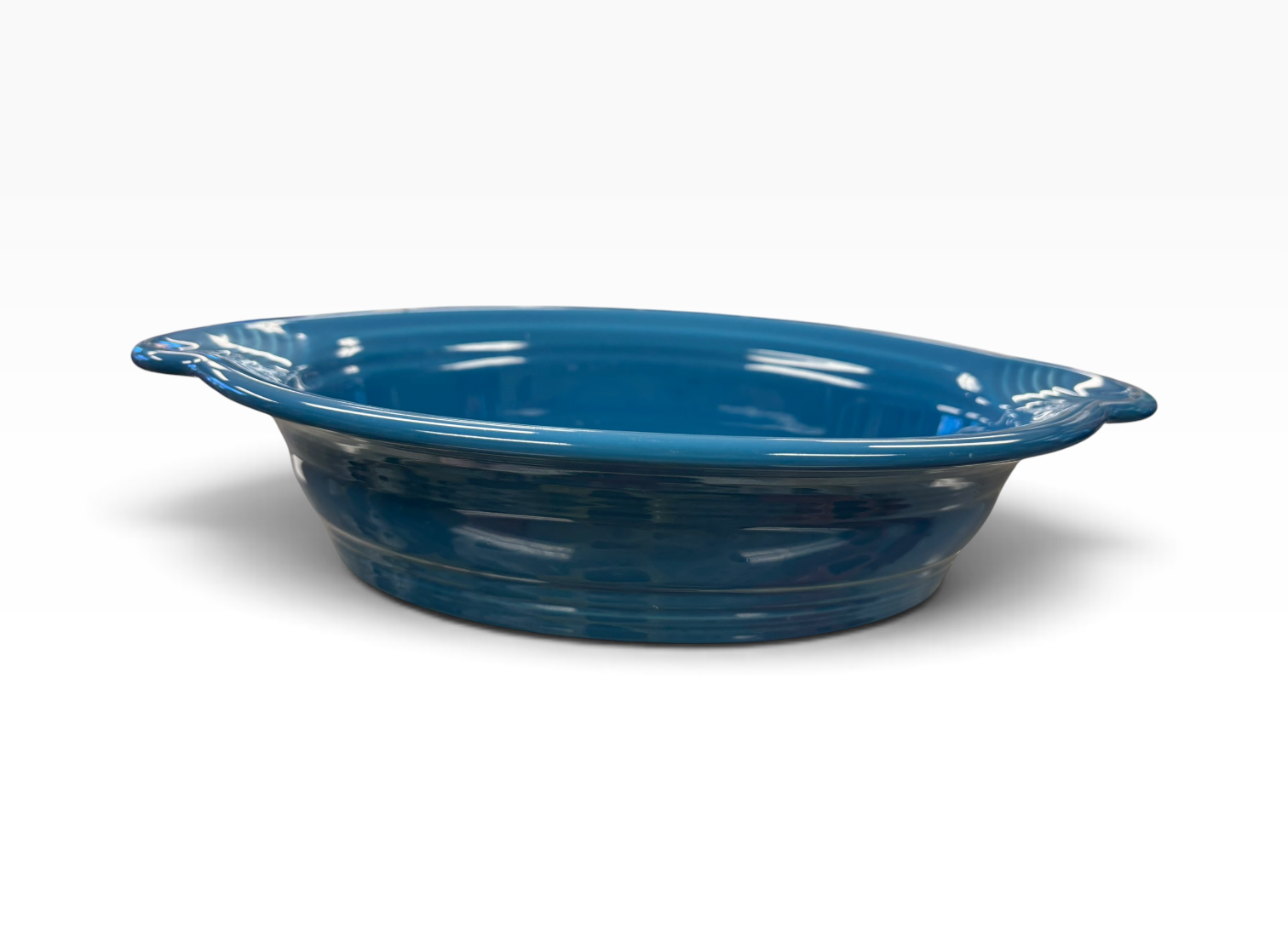 Fiesta Peacock 11” Oval Baker Oval Tab Baker Peacock