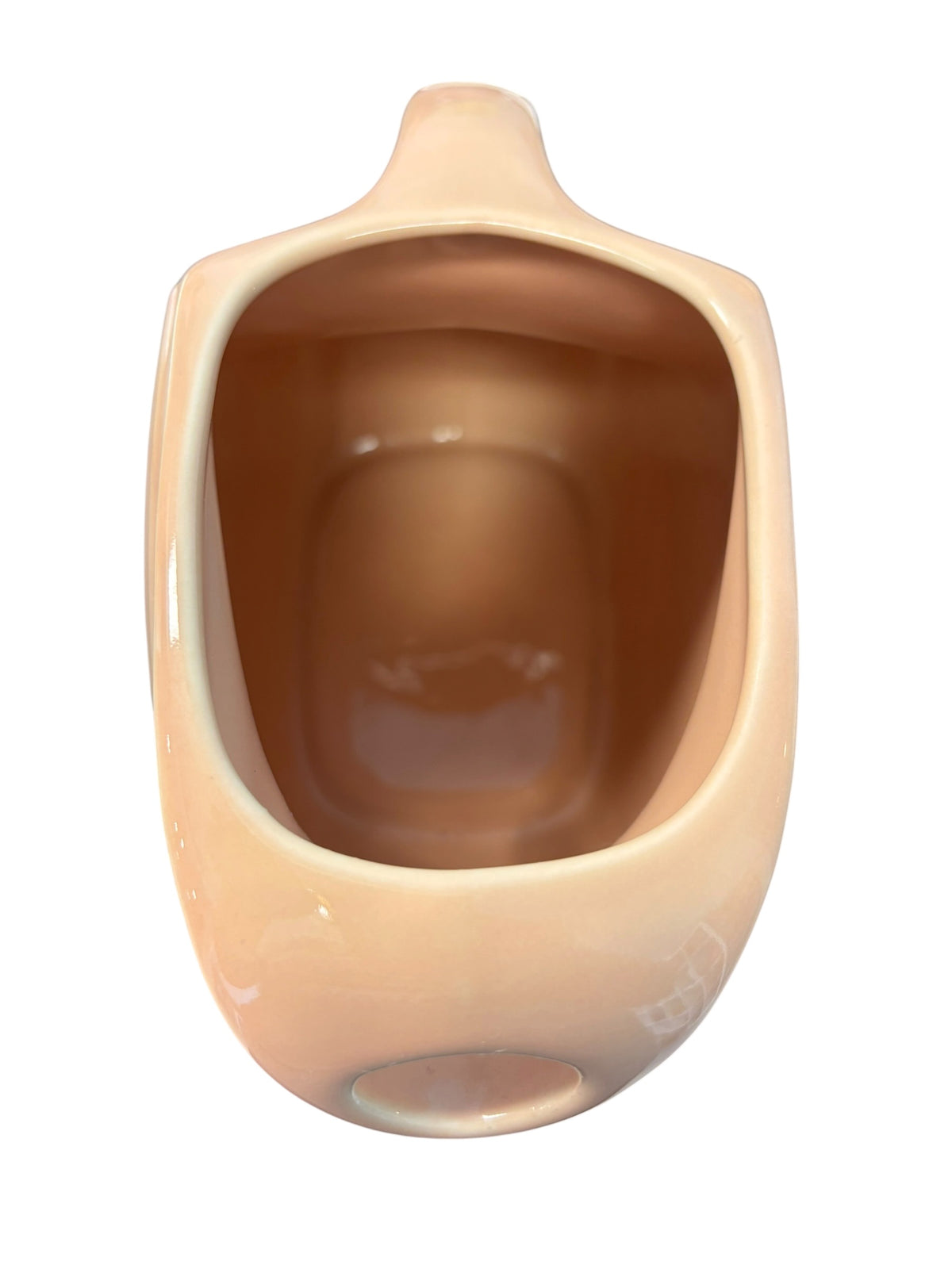This is a Fiesta Fiestaware Large Disc Water Pitcher in Apricot. lead-free, Post 1986, Retired Color Retired Shape 67 ounce capacity