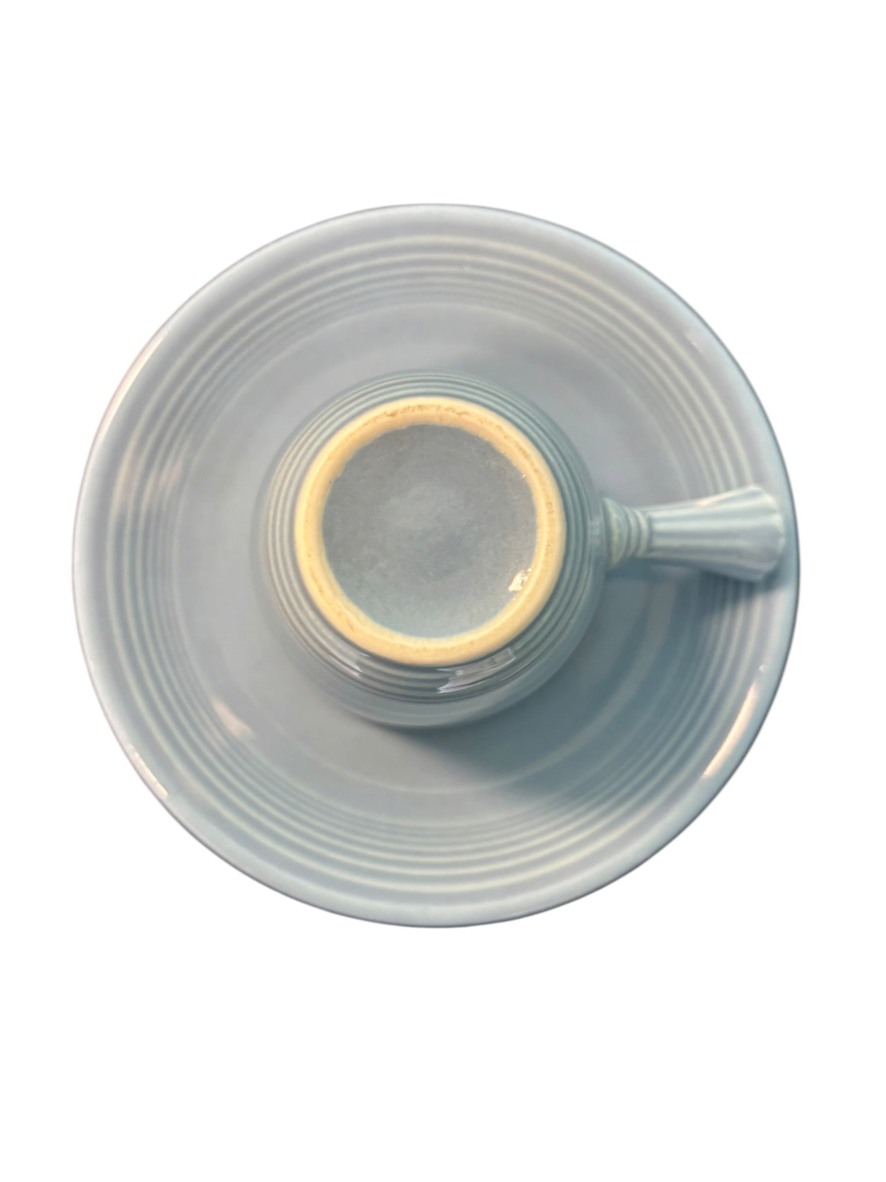 Fiesta Periwinkle Stick Handle Demitasse AD Cup & Saucer