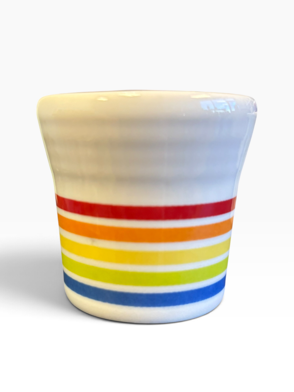 Fiesta White Rainbow Signature Lines Shot Glass 2 oz