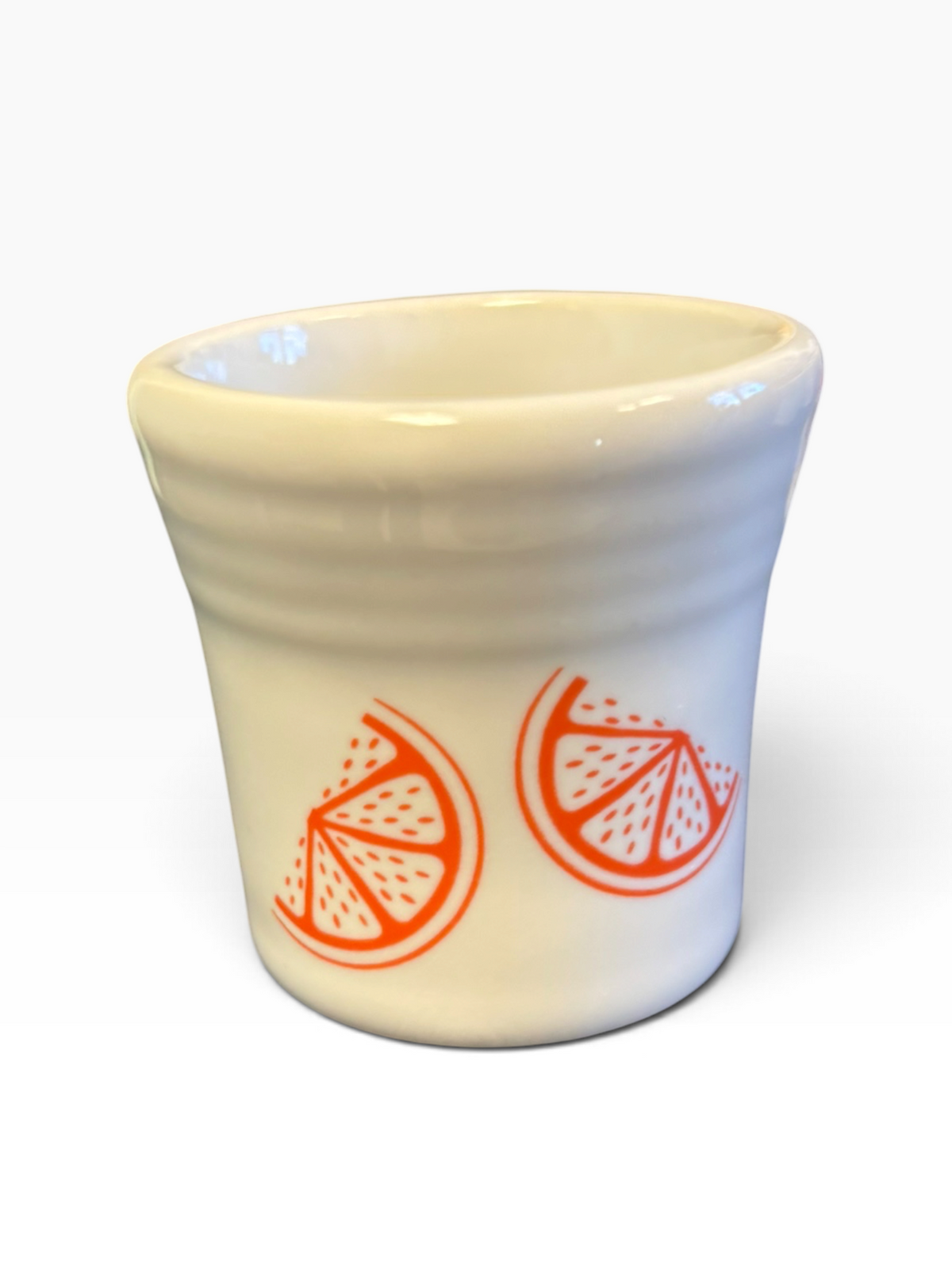 Fiesta FTCCO Citrus Orange on White Shot Glass 2 oz Orange Citrus
