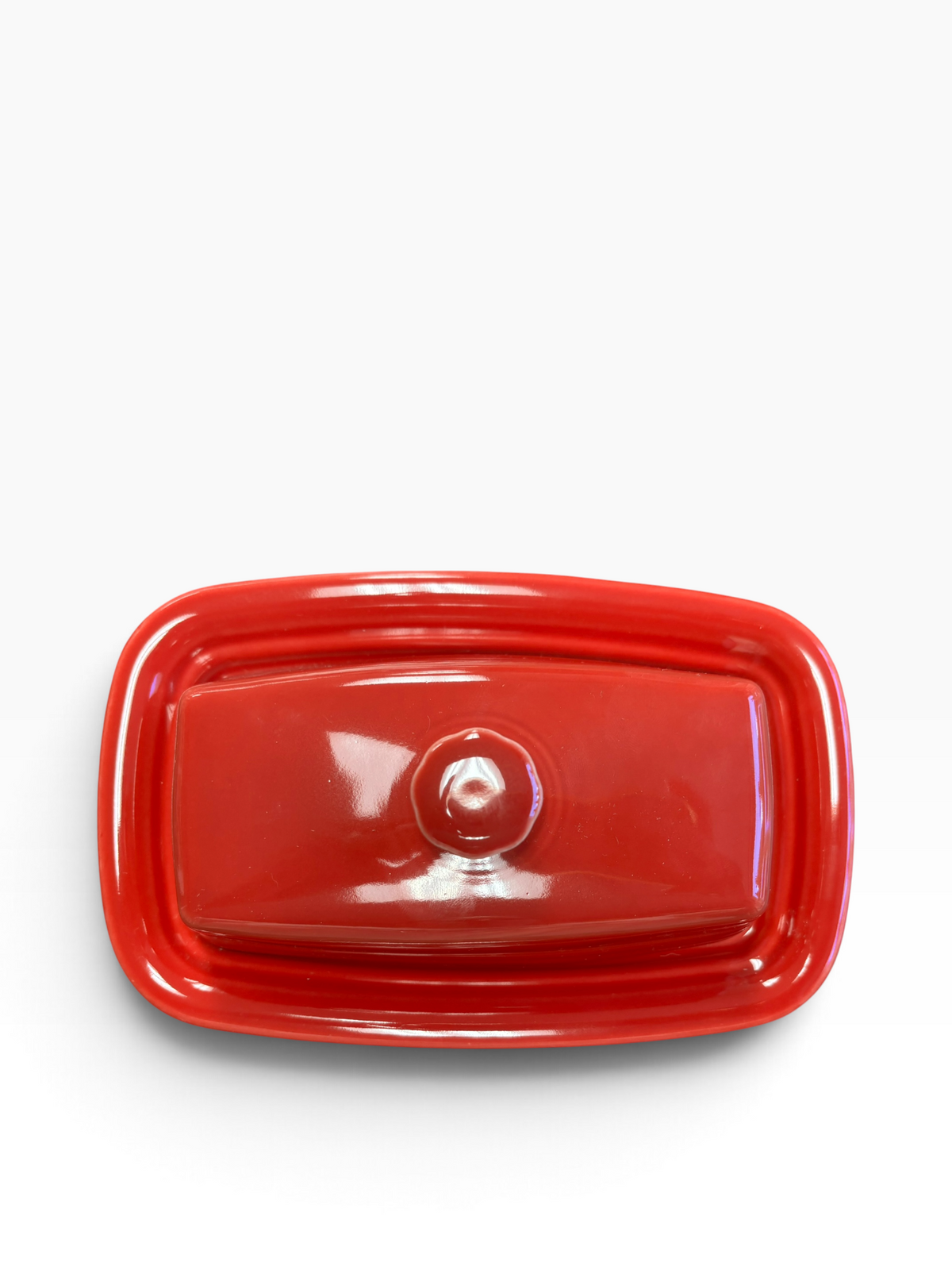 Fiesta Scarlet Covered Butter Dish Extra Large XL