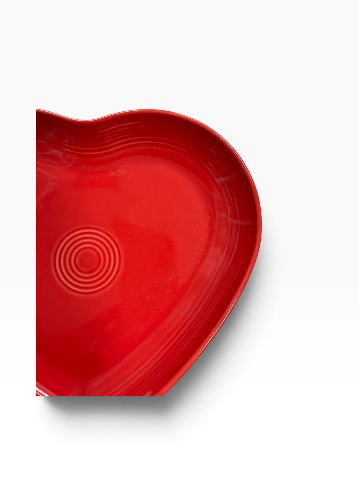 Fiesta Scarlet Heart Plate Heart Shaped Plate 9"