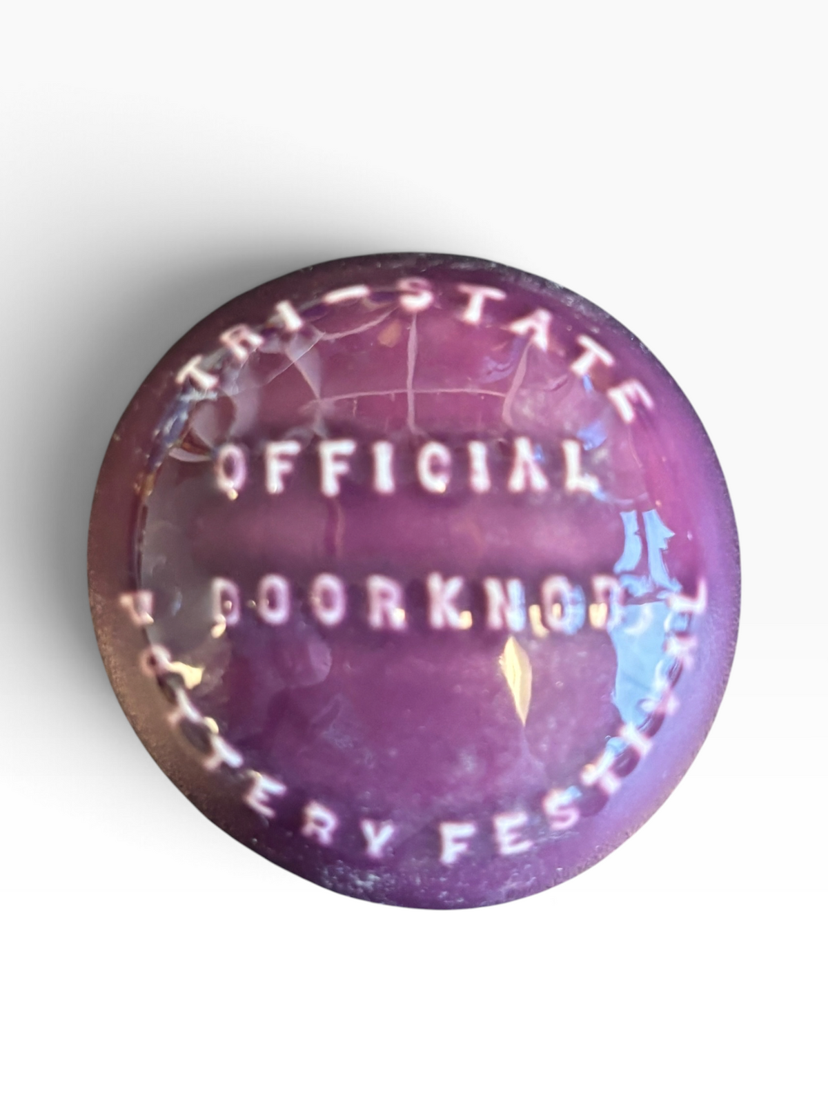 Tri-State Pottery Festival Official Doorknob in Fiesta Heather | HLC Toss Game