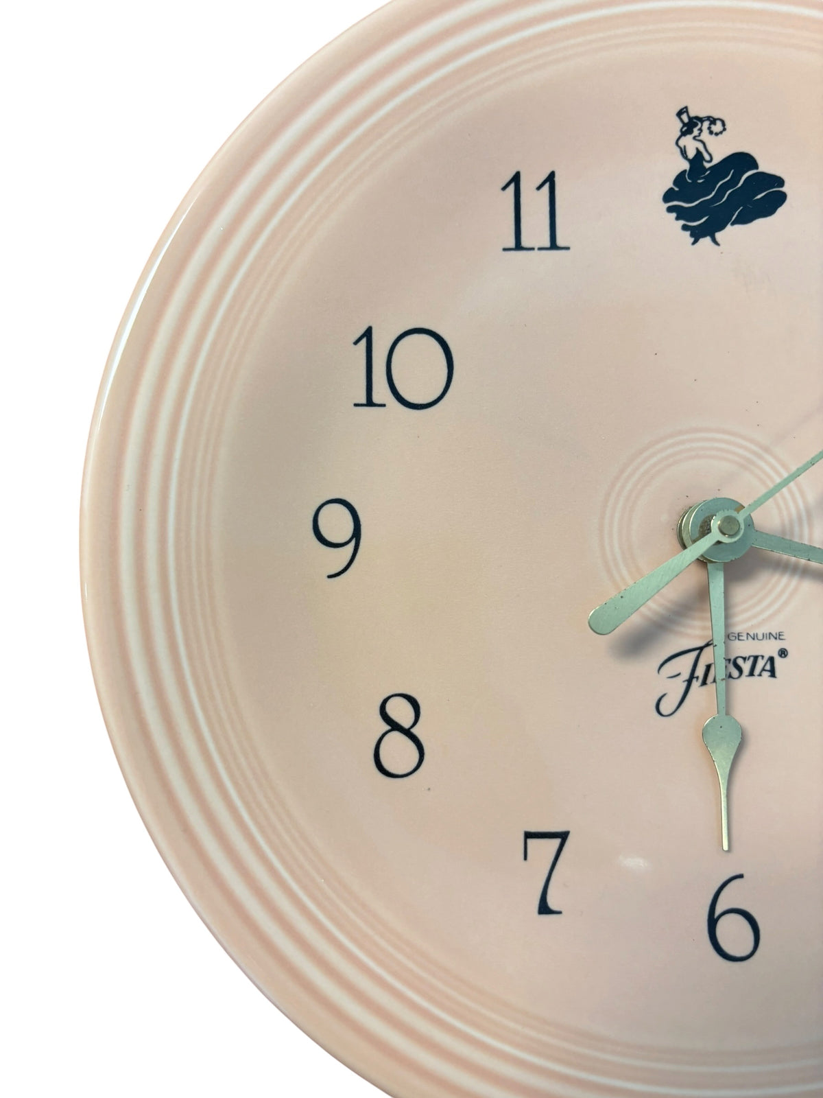 This is a Fiesta Fiestware Clock Plate on Apricot. Lead-free Post 1986 Retired color Retired Shape