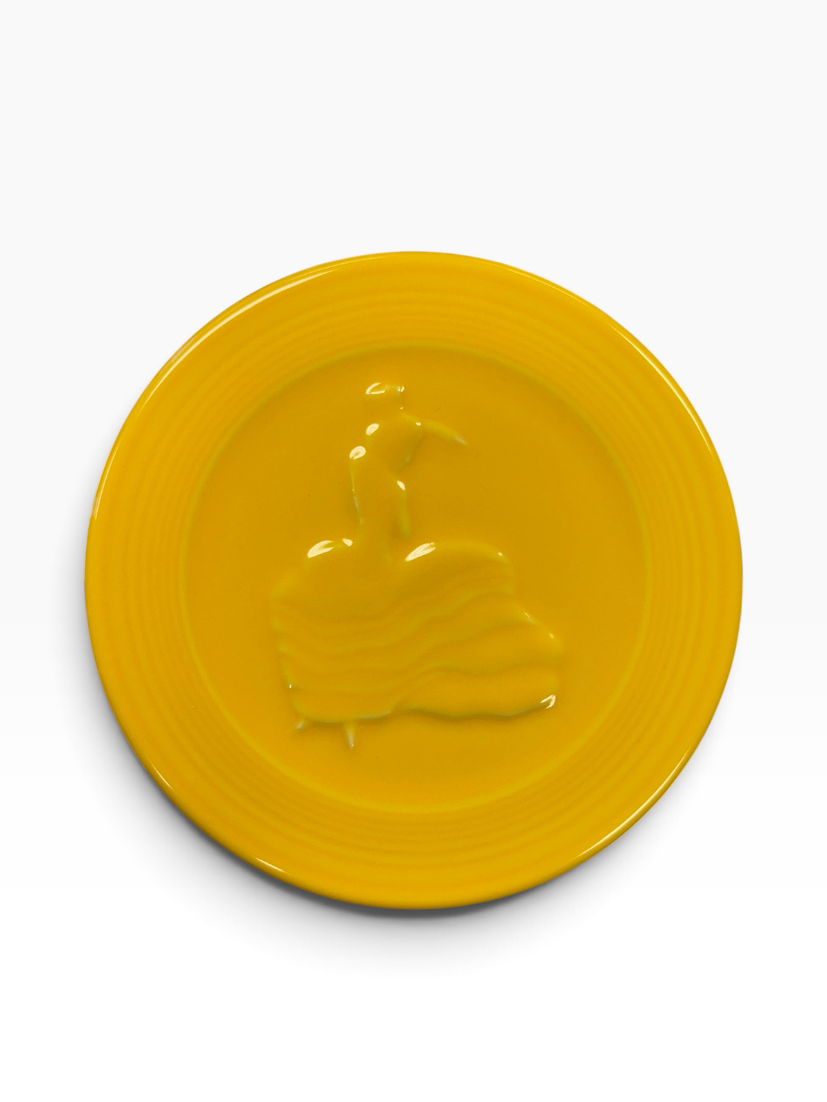 Fiesta Daffodil Dancing Lady Trivet 6" Retired Hot Plate