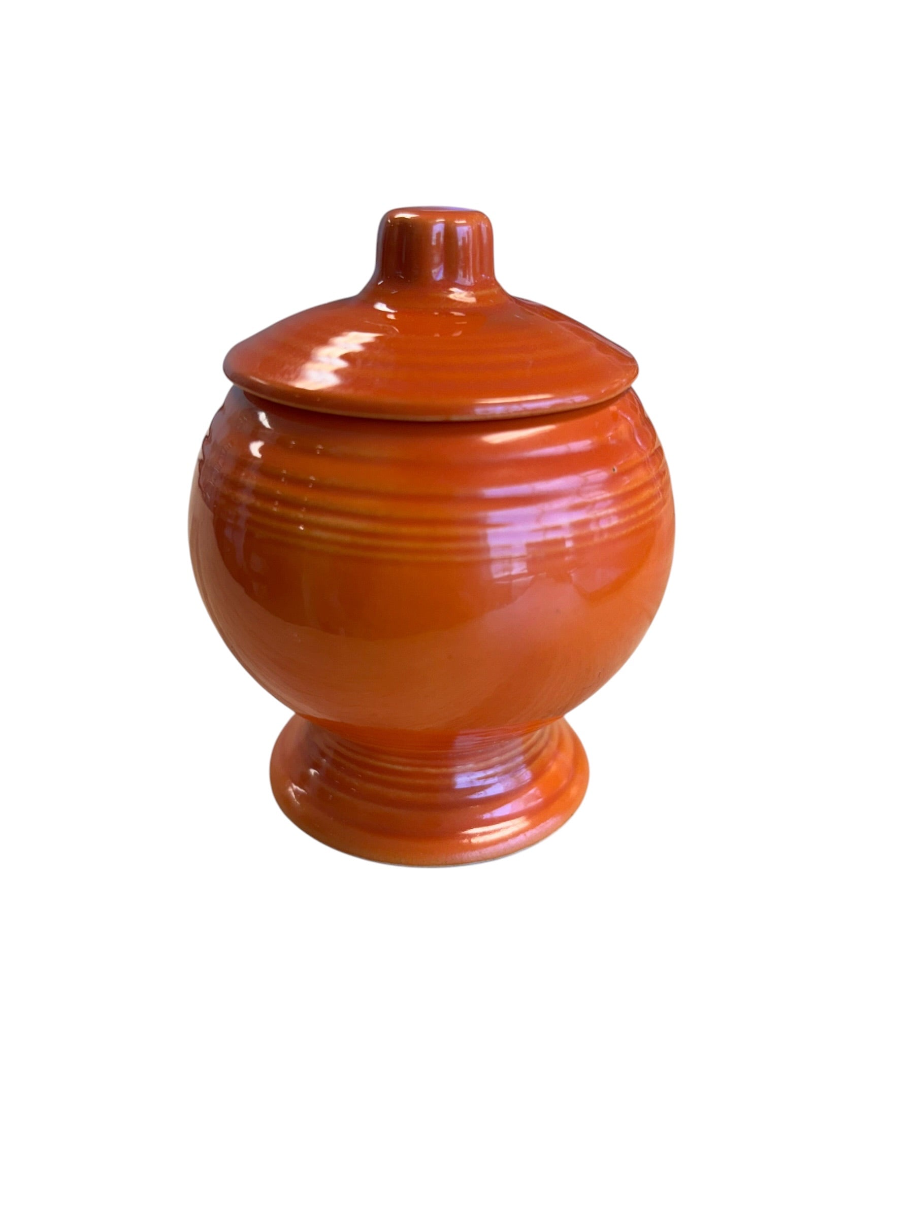 Vintage Fiesta Red Mustard Jar